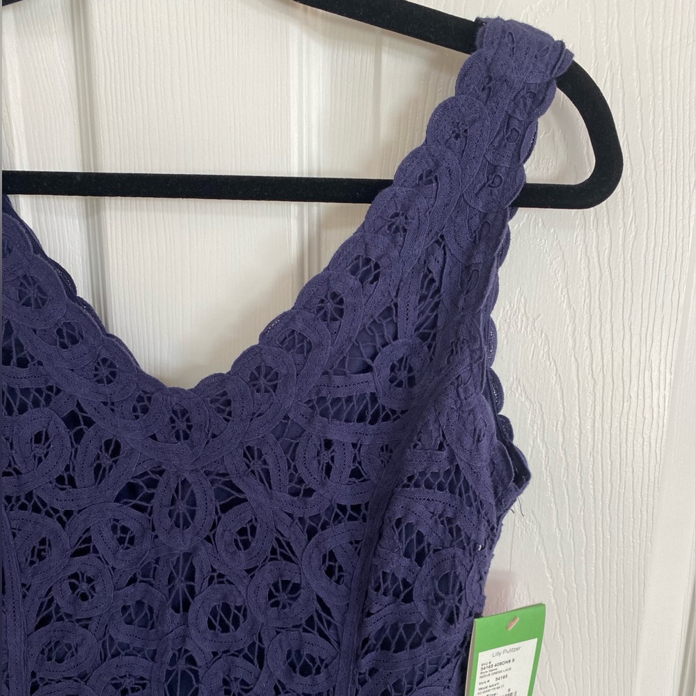 With Tags Lilly Pulitzer Reeves Lace Dress in True Navy